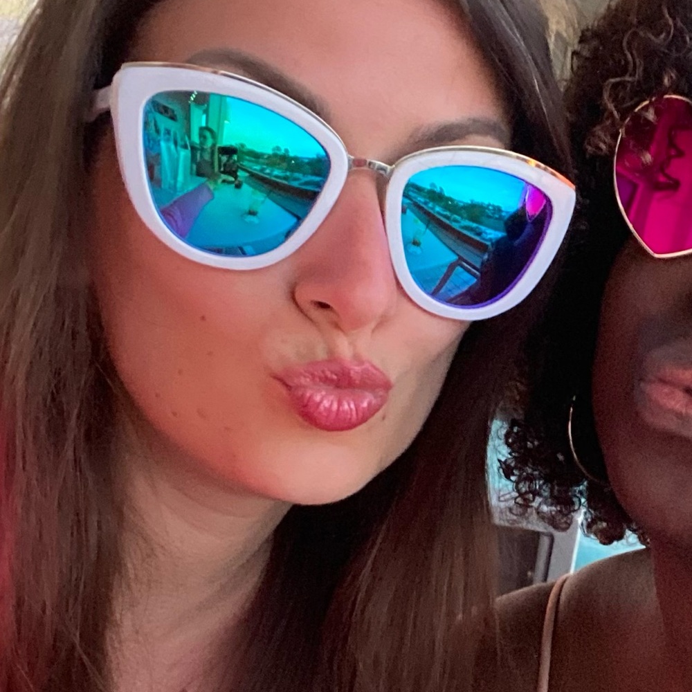 Heart-Shaped Pink Sunglasses